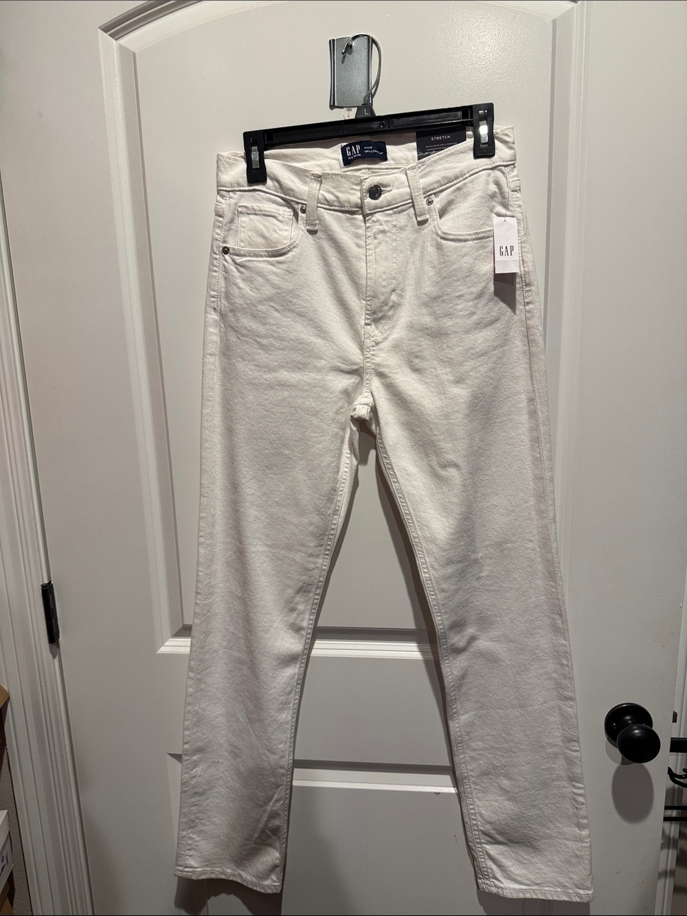GAP Off-White Straight Leg Jeans